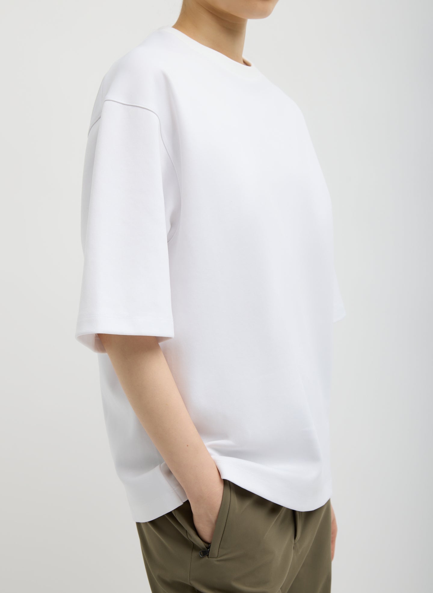 Active Knit Easy T-Shirt | Tibi White