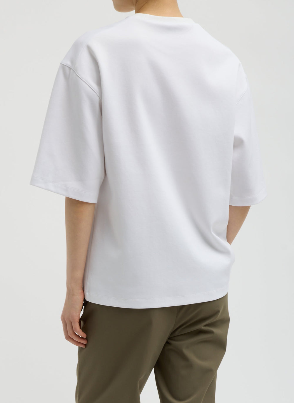 Active Knit Easy T-Shirt | Tibi White