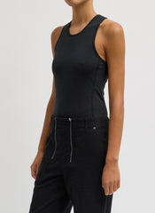 Crewneck Racerback Bodysuit | Tibi Black