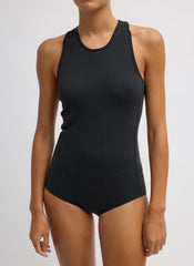 Crewneck Racerback Bodysuit | Tibi Black