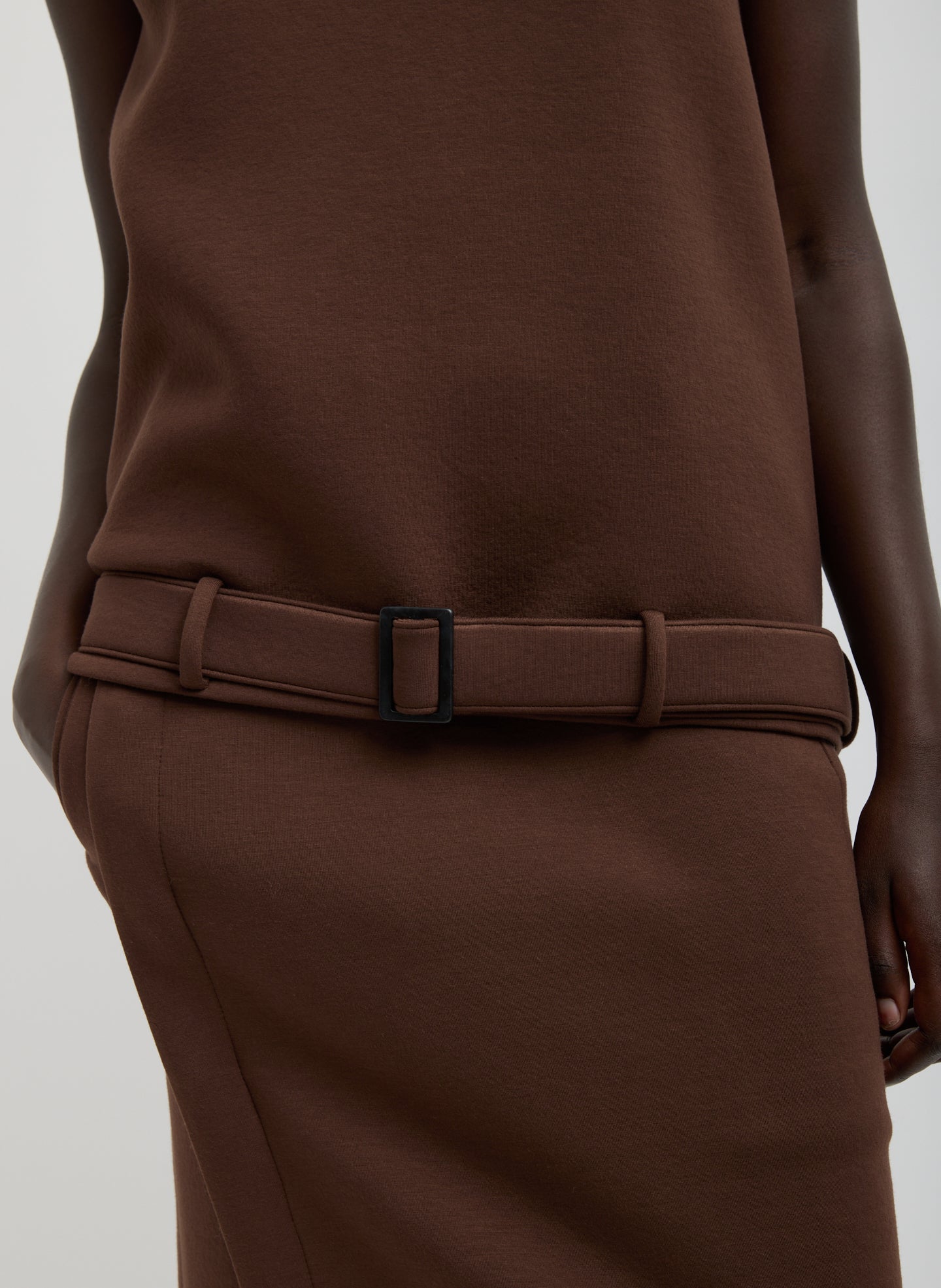 Bonded Viscose Tank Top | Tibi Brown
