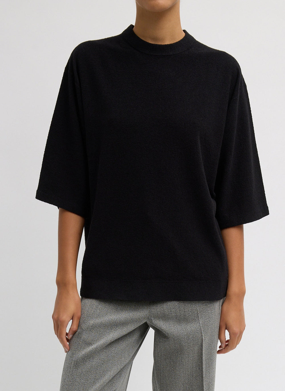 Sable Oversized Easy T-Shirt | Tibi Black