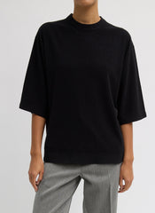Sable Oversized Easy T-Shirt | Tibi Black