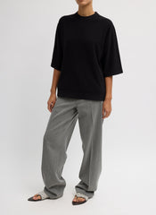 Sable Oversized Easy T-Shirt | Tibi Black