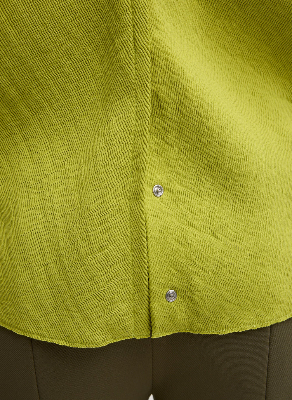 Viscose Plisse Hinged Long Sleeve Top | Tibi Pea Pod