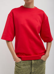 Active Knit Easy T-Shirt | Tibi Red