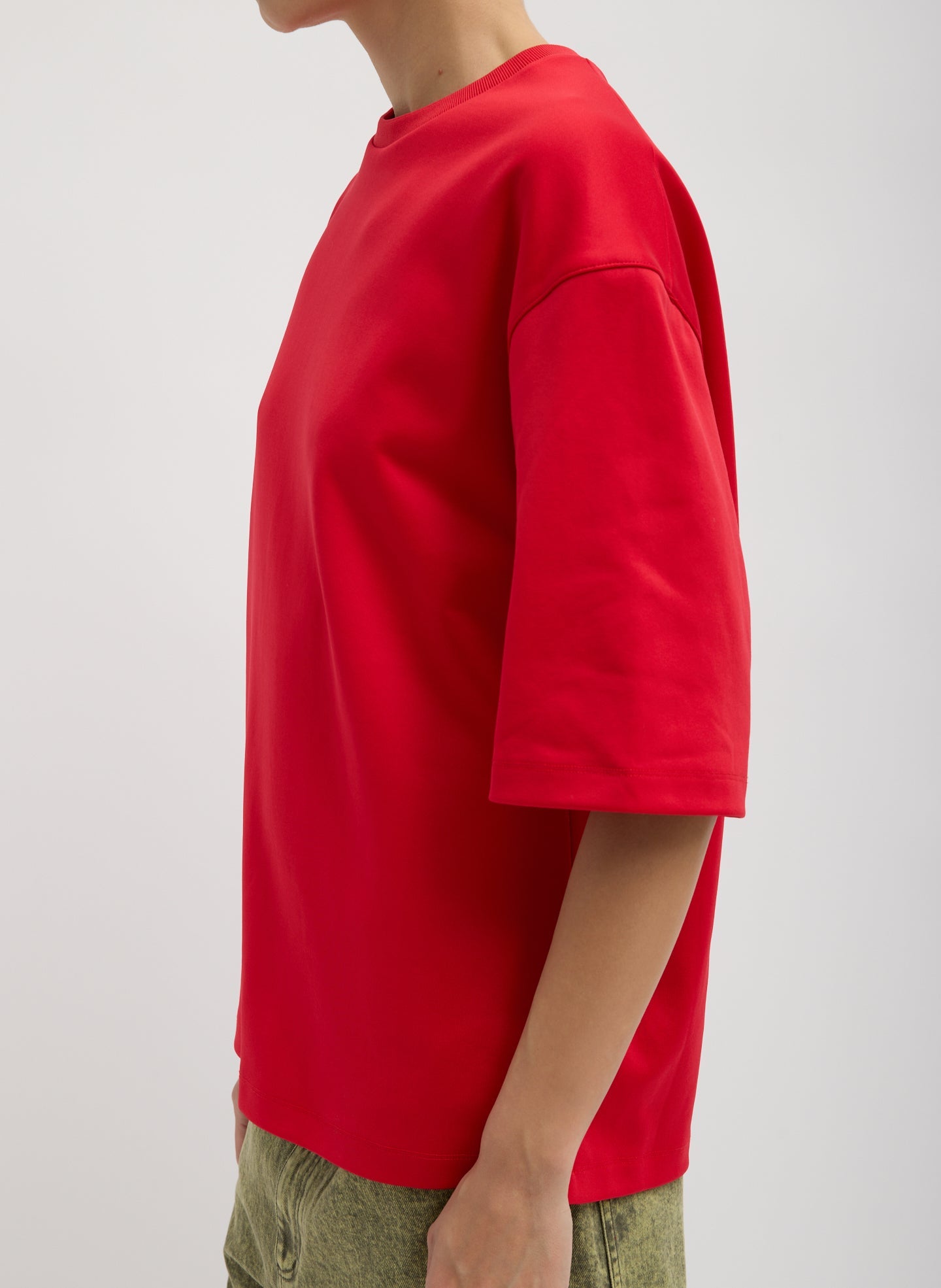 Active Knit Easy T-Shirt | Tibi Red