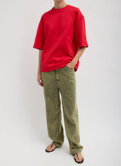 Active Knit Easy T-Shirt | Tibi Red