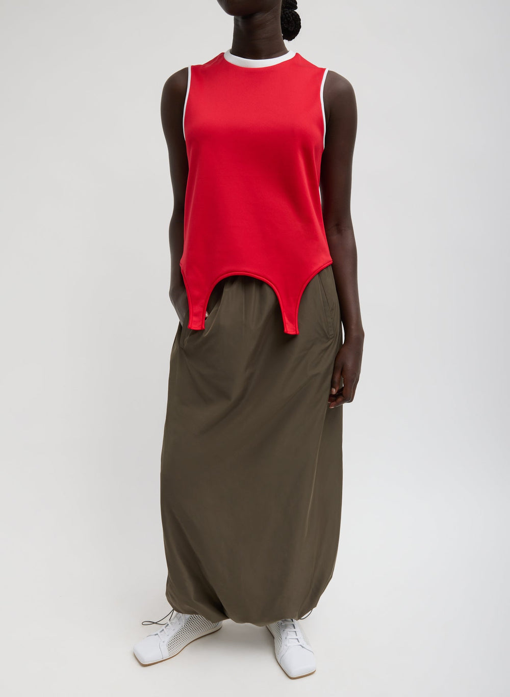 Active Knit Flip Tank | Tibi Red