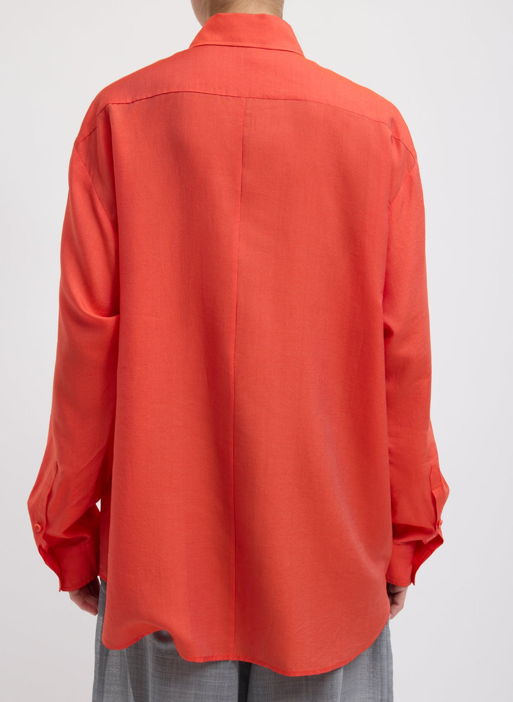 Silk Voile Easy Pintucked Shirt | Tibi Red