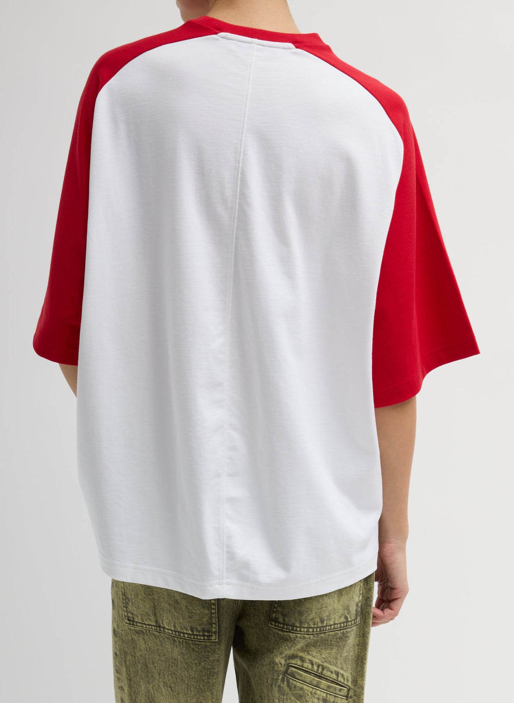 Perfect Baseball T-Shirt | Tibi Red Multi