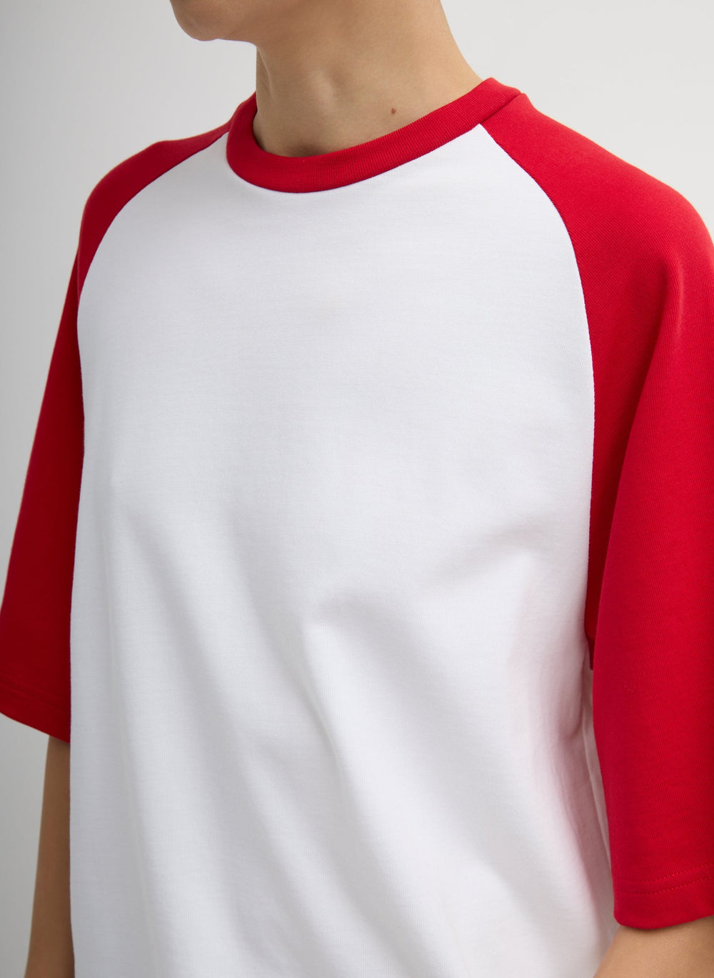 Perfect Baseball T-Shirt | Tibi Red Multi