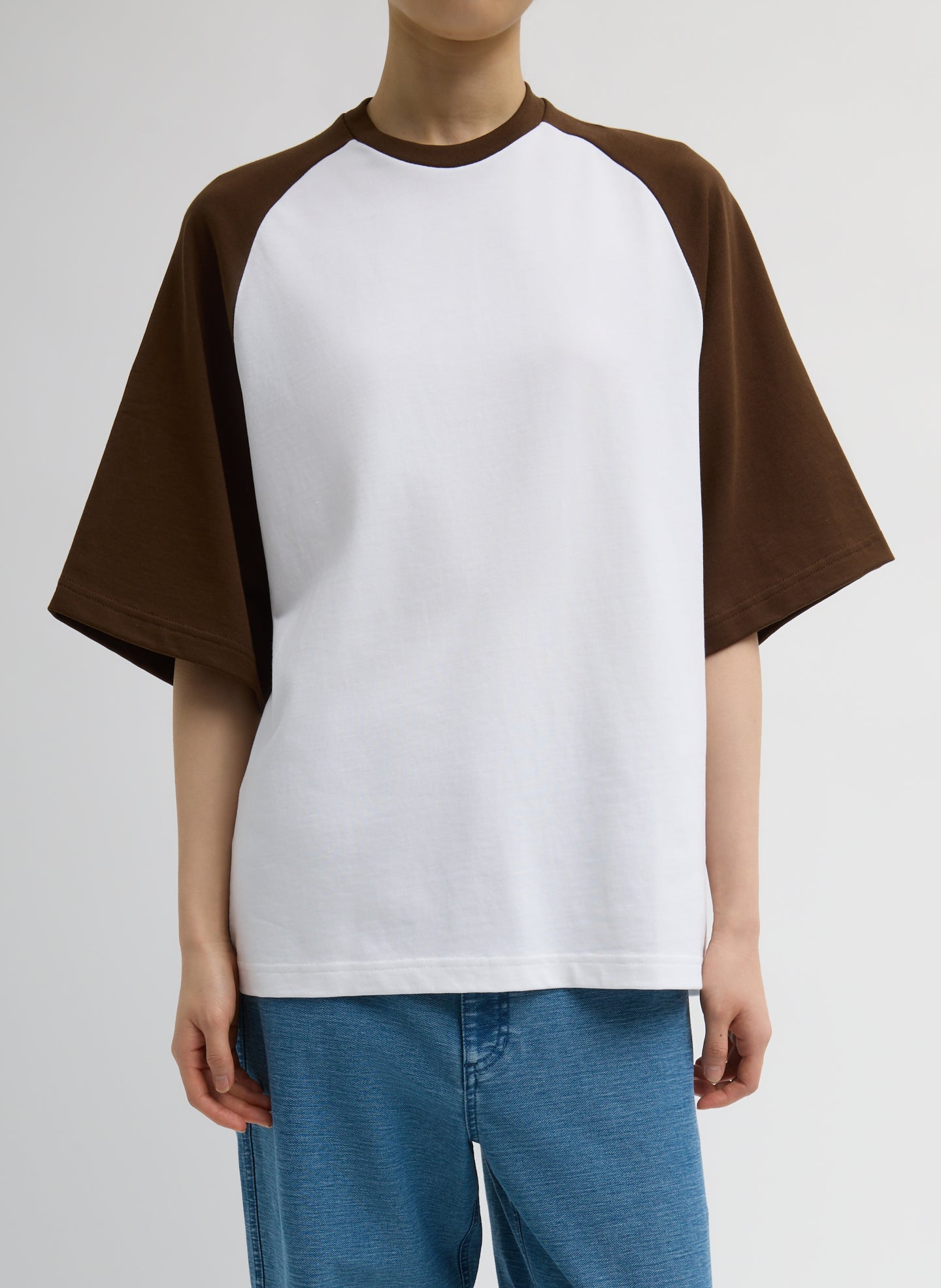 Perfect Baseball T-Shirt | Tibi Brown Multi