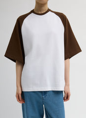 Perfect Baseball T-Shirt | Tibi Brown Multi