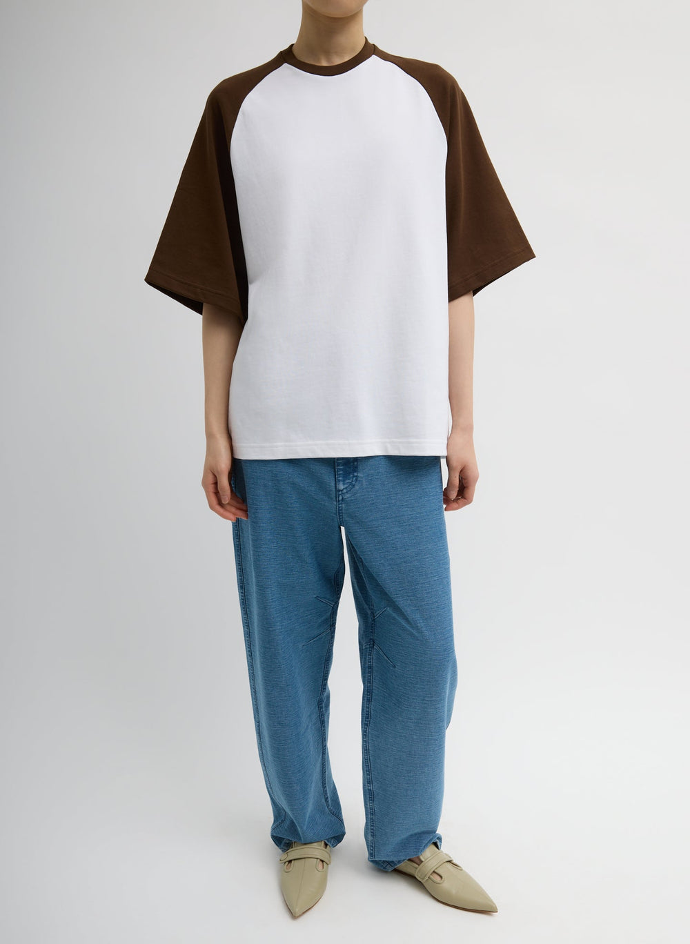 Perfect Baseball T-Shirt | Tibi Brown Multi