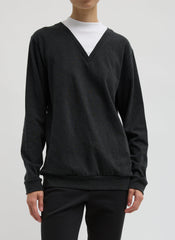 Perfect T-Shirt Trompe L'oeil Top | Tibi Grey Multi