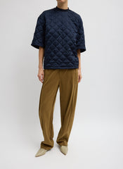 Cozy Quilting Anorak T-Shirt | Tibi Navy