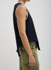 Active Knit Flip Tank | Tibi Navy