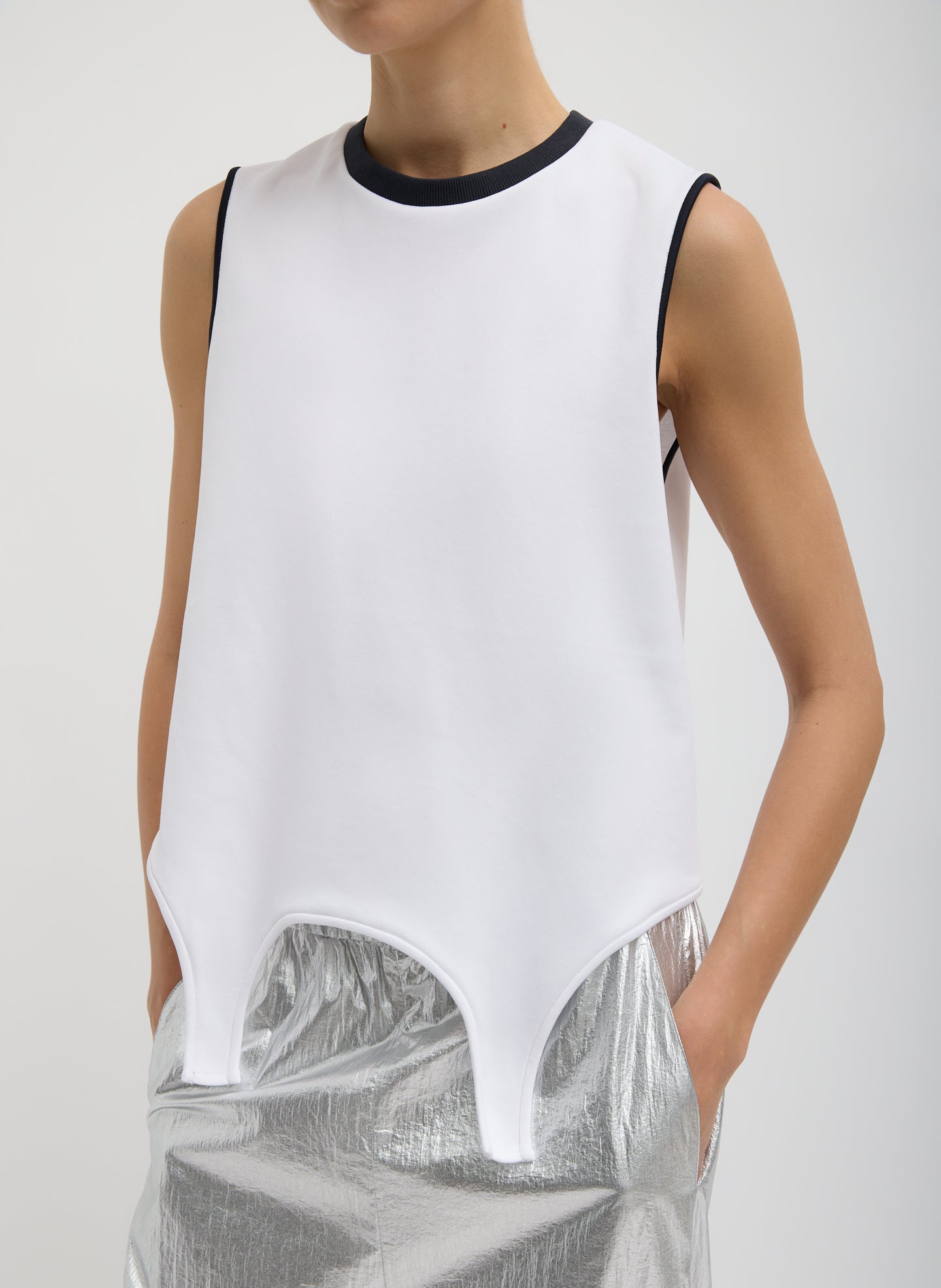 Active Knit Flip Tank | Tibi White
