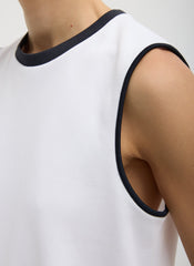 Active Knit Flip Tank | Tibi White