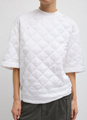 Cozy Quilting Anorak T-Shirt | Tibi White