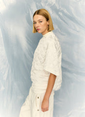 Cozy Quilting Anorak T-Shirt | Tibi White