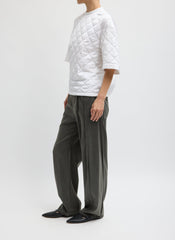 Cozy Quilting Anorak T-Shirt | Tibi White