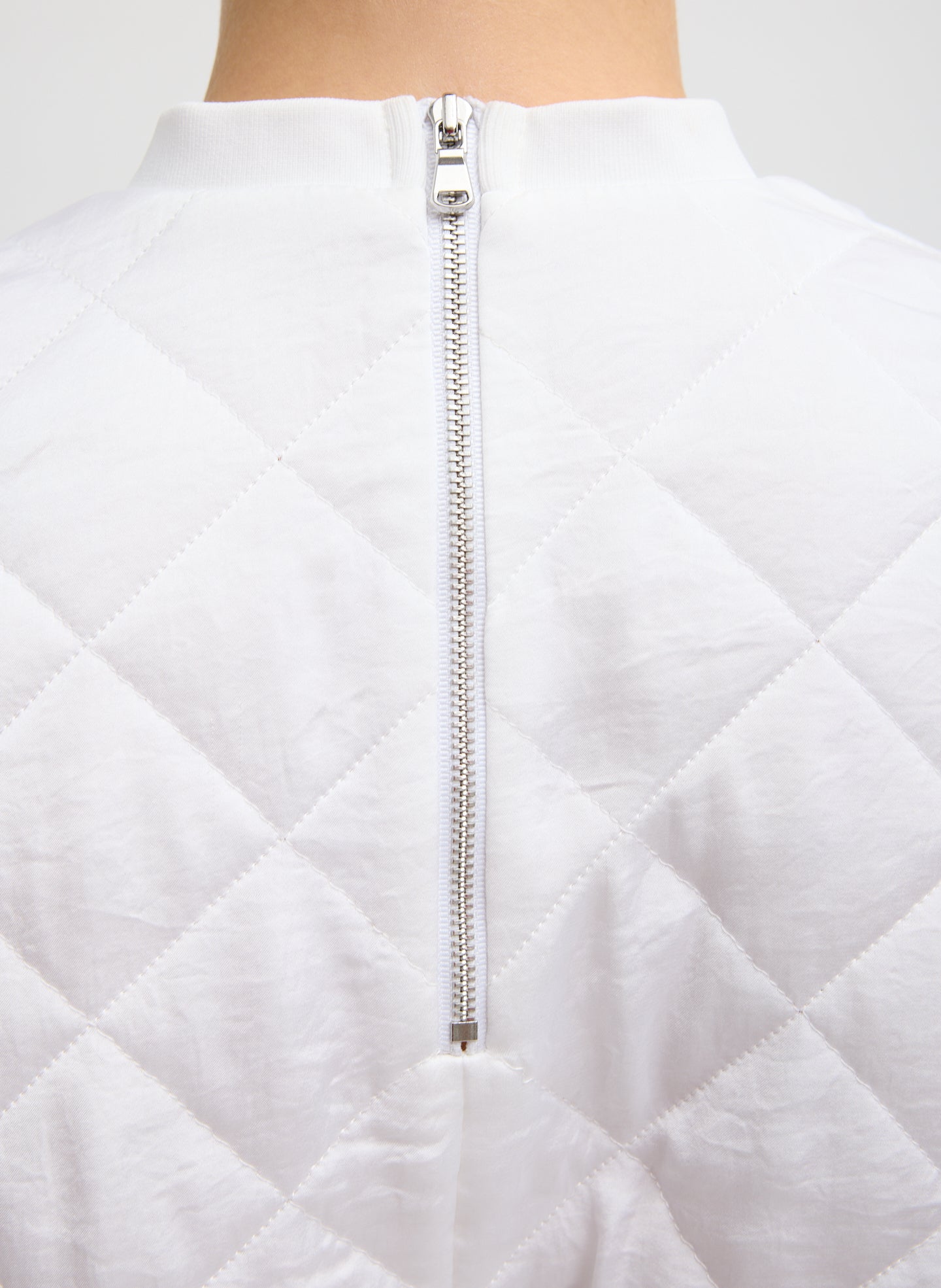 Cozy Quilting Anorak T-Shirt | Tibi White
