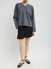 Compact Tech Knit Mini Skirt | Tibi Black