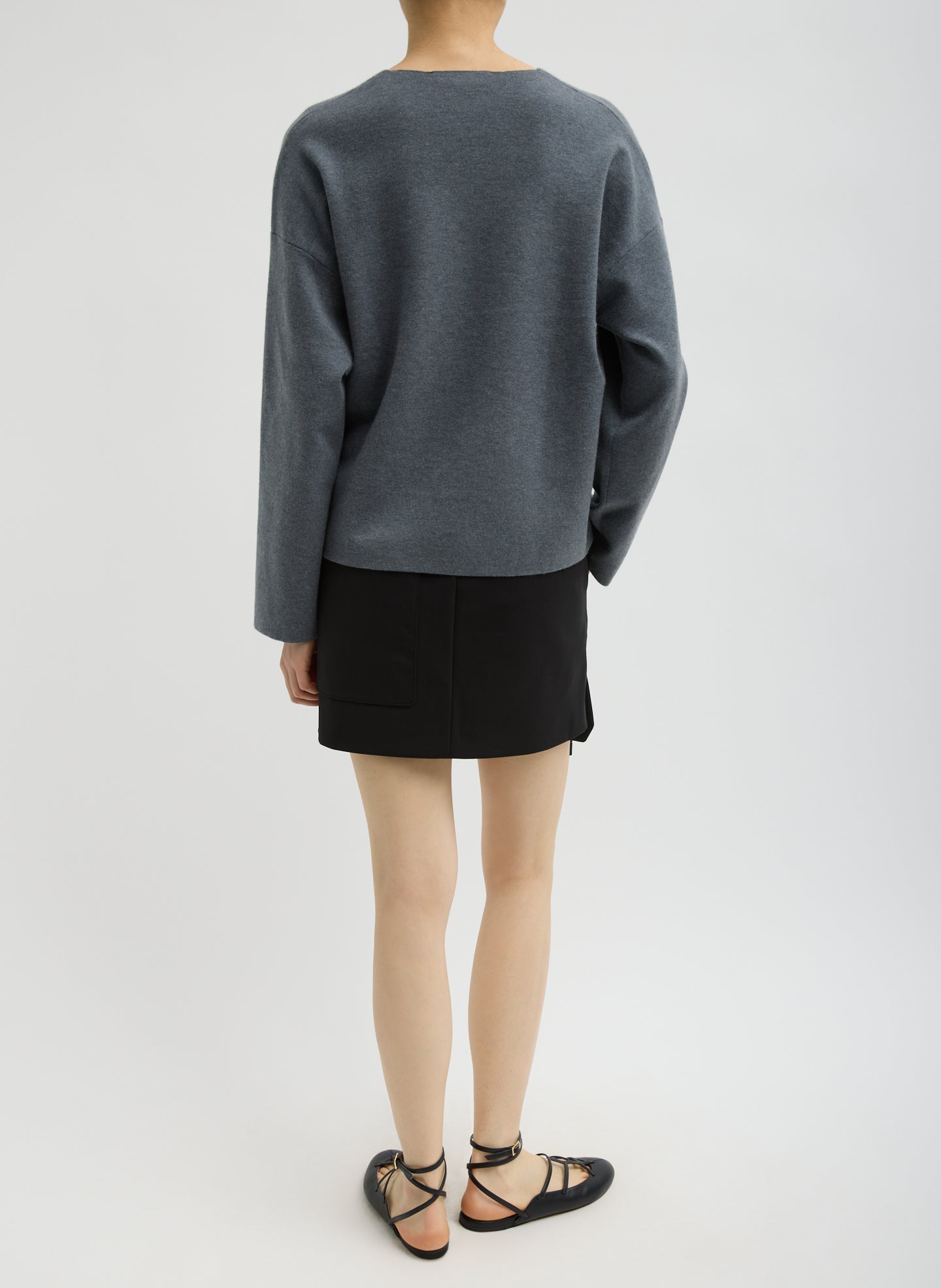 Compact Tech Knit Mini Skirt | Tibi Black