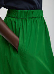 Italian Sporty Nylon Maxi Anorak Skirt | Tibi Green