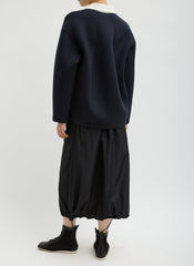 Italian Sporty Nylon Midi Anorak Skirt | Tibi Black