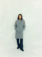 Tech Gingham Slip Skirt | Tibi Black/White Gingham