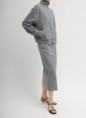 Tech Gingham Slip Skirt | Tibi Black/White Gingham