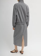 Tech Gingham Slip Skirt | Tibi Black/White Gingham