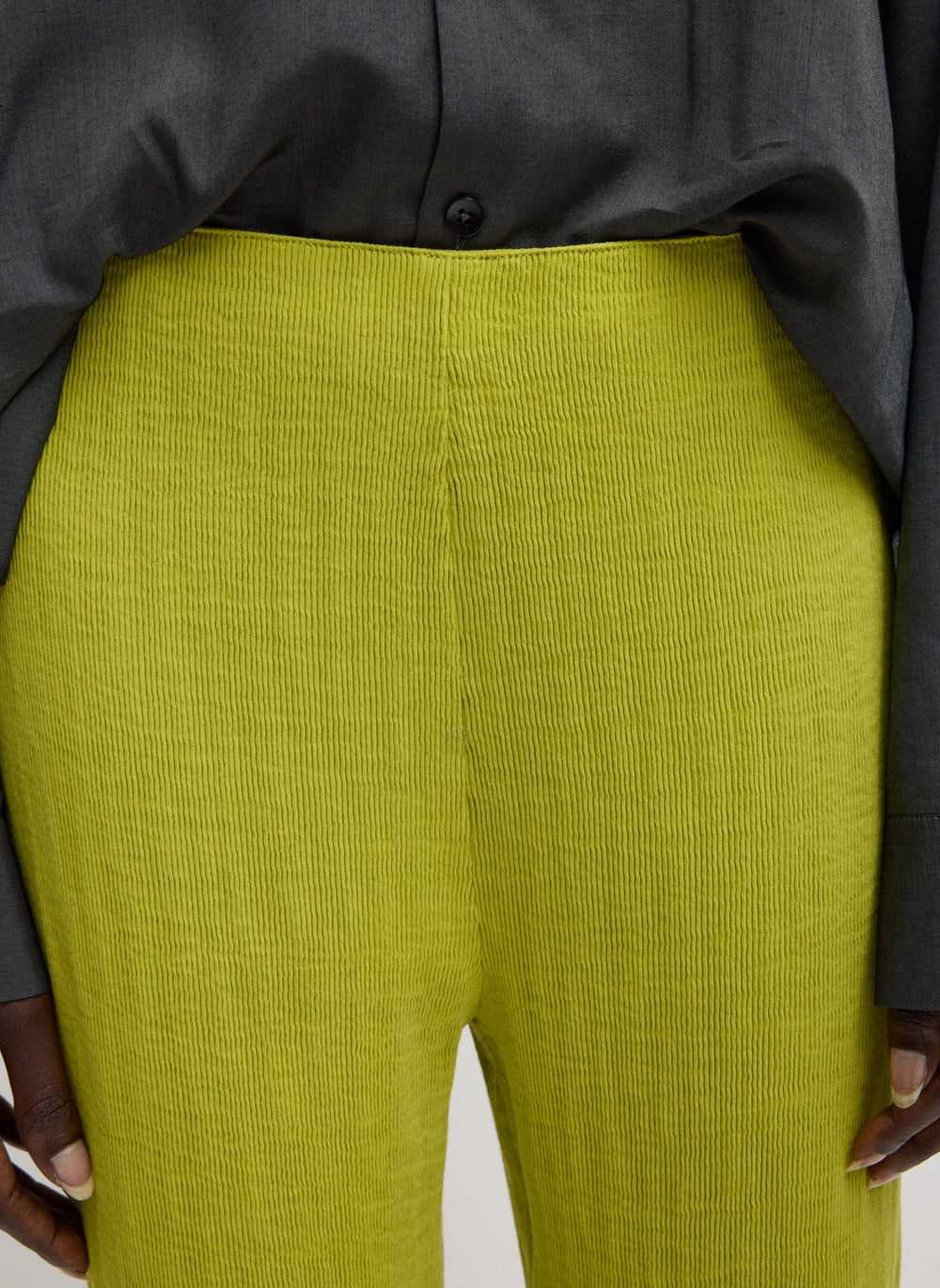 Viscose Plisse Corbit Pant | Tibi Pea Pod