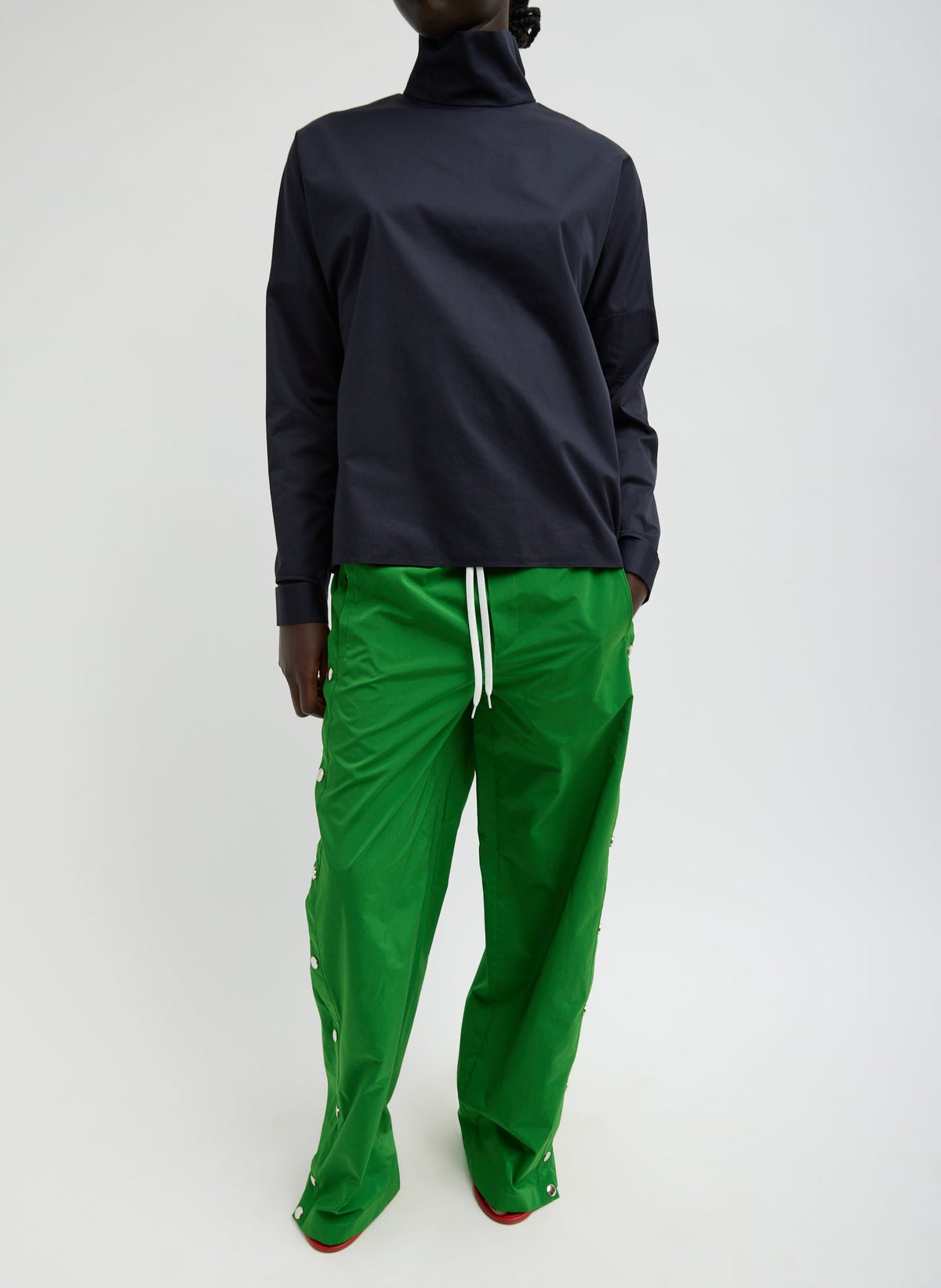 Nylon Snap Pull On Jogger | Tibi Green