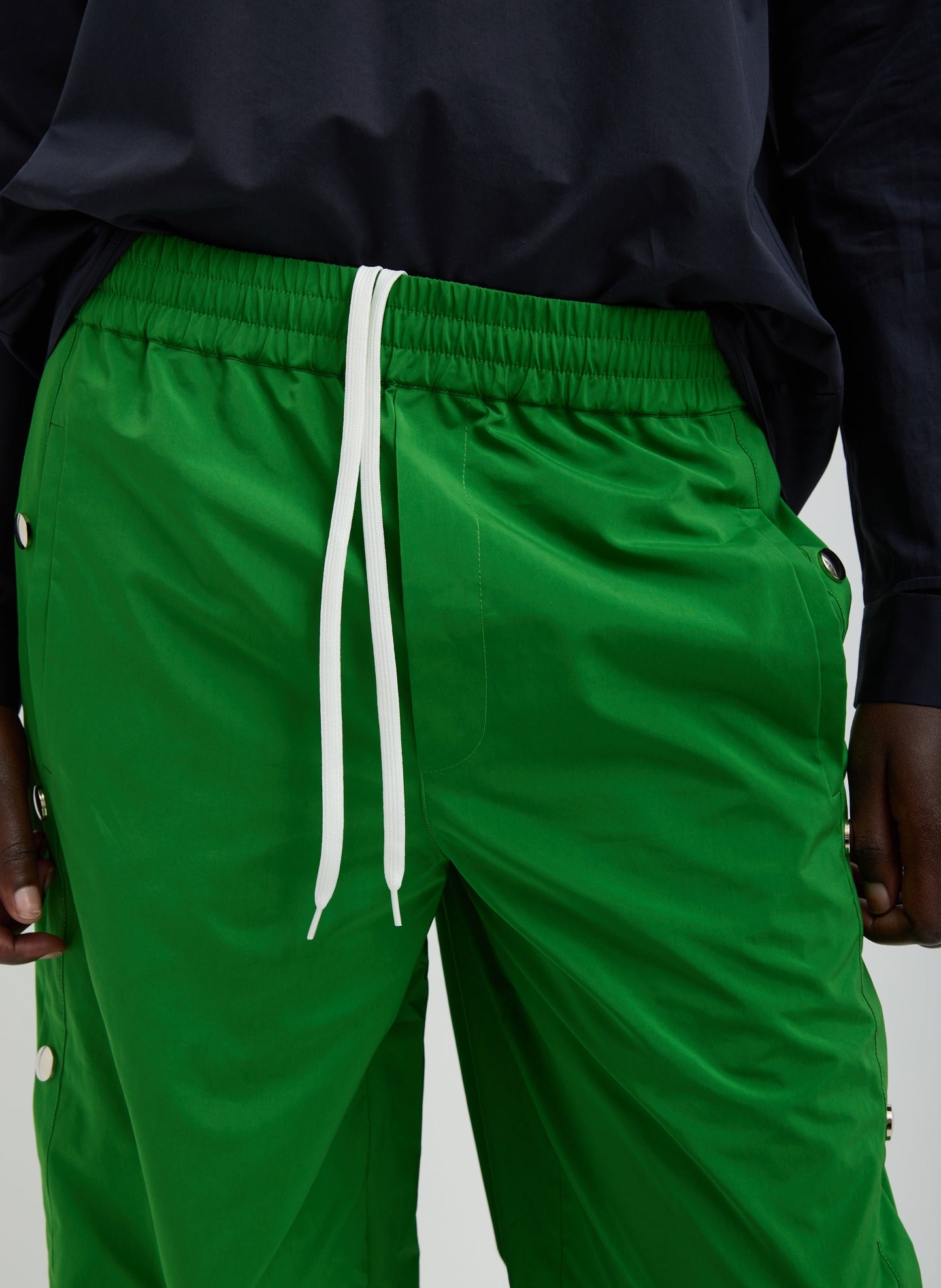 Nylon Snap Pull On Jogger | Tibi Green