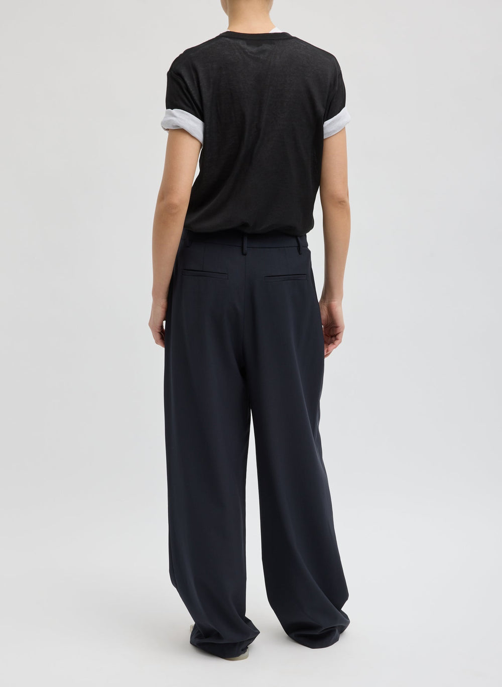 Tropical Wool Stella Pant | Tibi Navy