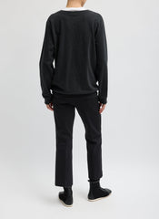 Compact Tech Knit Cropped Bootcut Pant | Tibi Black