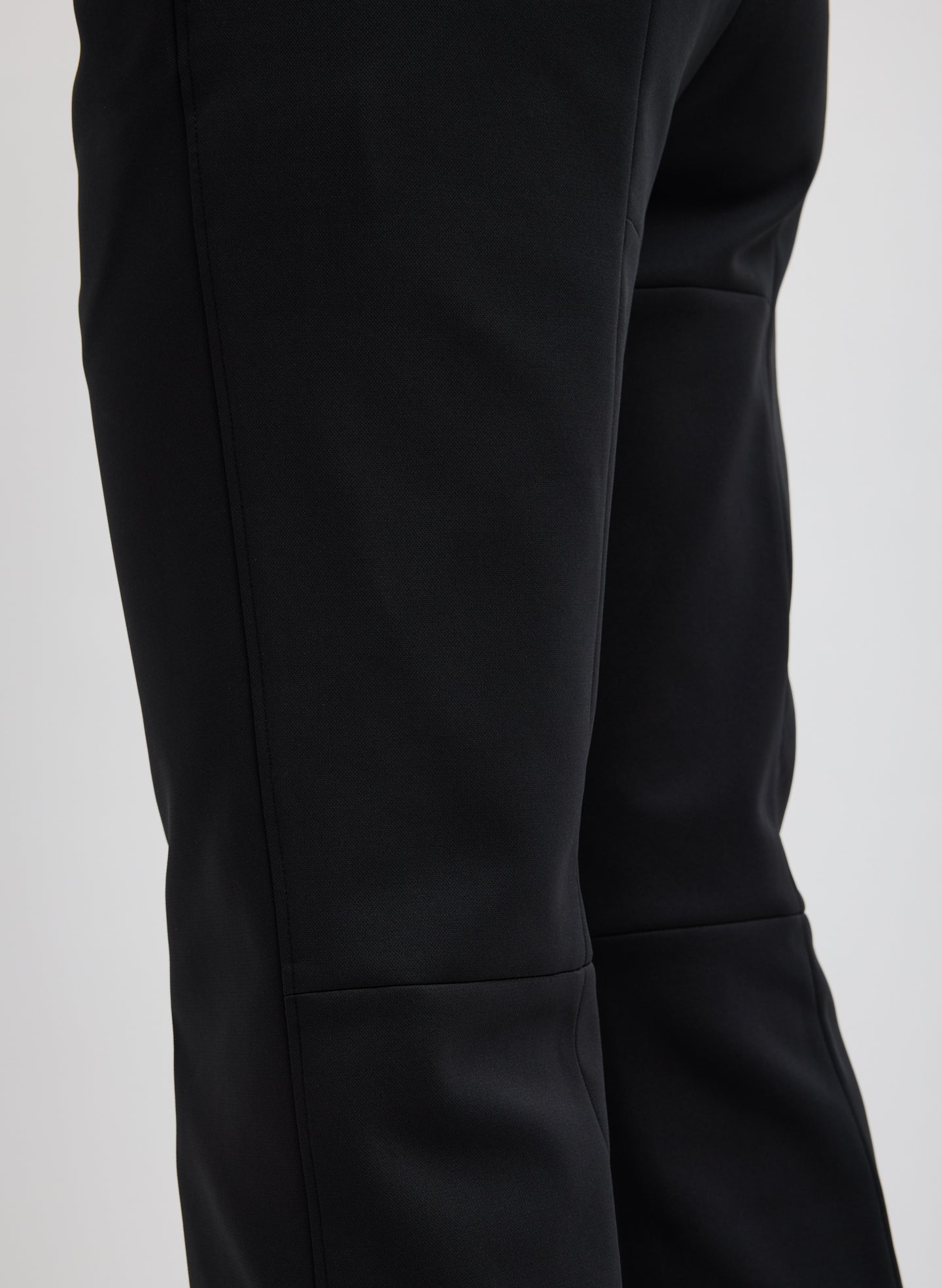 Compact Tech Knit Cropped Bootcut Pant | Tibi Black