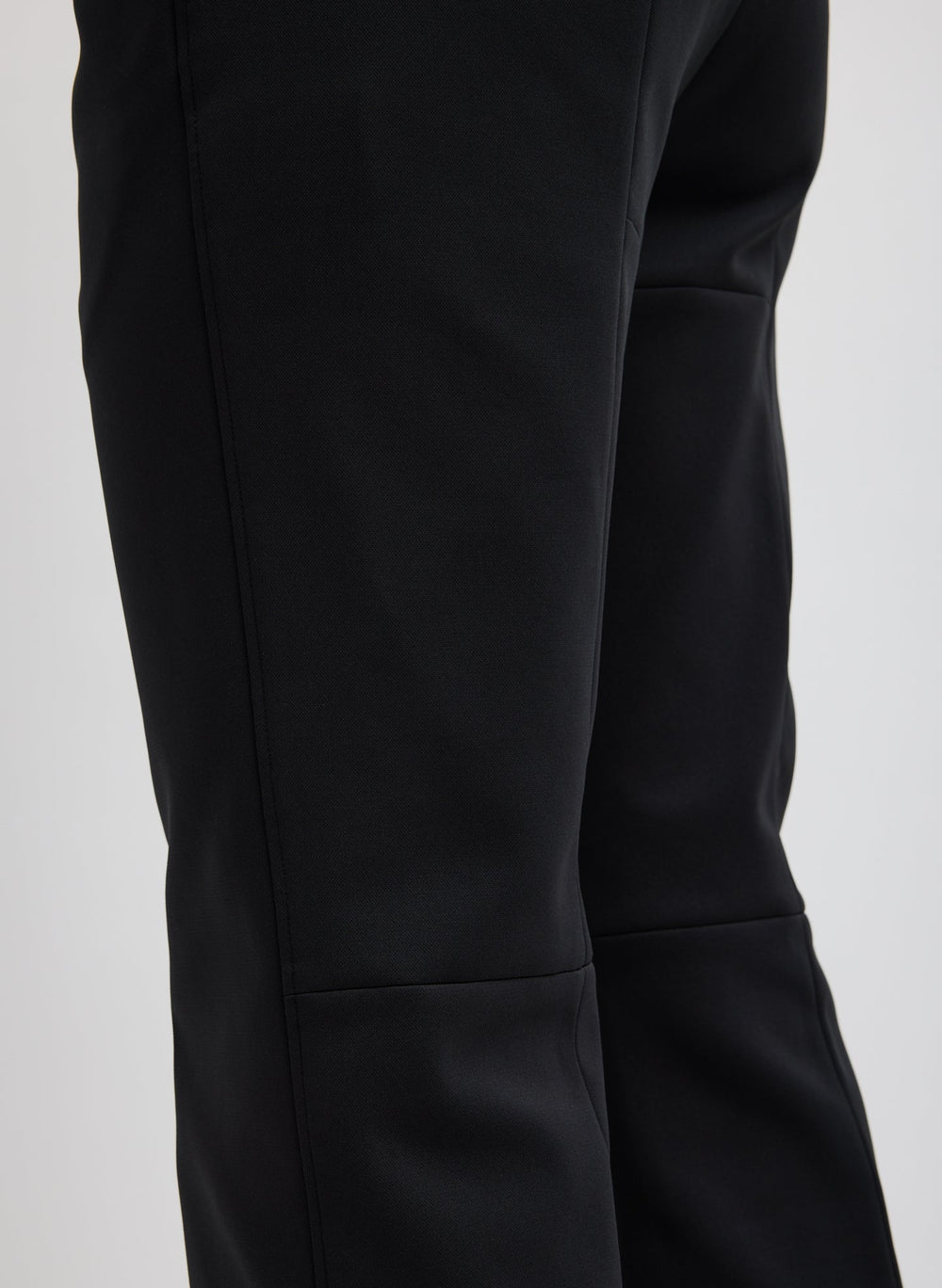Compact Tech Knit Cropped Bootcut Pant | Tibi Black
